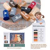 EsLuker.ly Latch Hook Rug Kits DIY Crochet Carpet Cats Patterns Pre-Printed Canvas Yarn Rug Embroidery Crafting Arts for Adults Kids Beginners EsLuker.ly