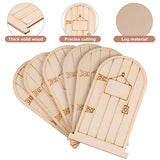 VOSAREA 50PCS Fairy Theme Mini Doors Wooden Miniature Doors Wood Fairy Garden Doors for Art and Crafting VOSAREA