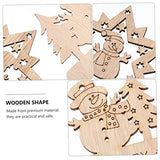 ABOOFAN Christmas Carved Wooden Slice s en Unfinished Wooden Star Ornament ABOOFAN