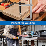 JMIATRY F Clamps 12 Inches Welding Clamps Steel Bar Clamp Heavy Duty Max Open 12-inch, Throat Depth 3 inch, 1320lbs Clamping Force, Pack of 2 JMIATRY