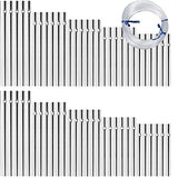 60 Pieces Wind Chime Tubes Parts Supplies String Metal for Crafts DIY Windchime Kits for Adults Kids Arts and Crafts perfsign
