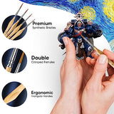 Miniature Paint Brushes, 10PC Fine Detail Paint Brush Set, Mini Small Painting Brushes for Art, Crafts, Acrylic, Watercolor, Oil, Model, Face, KIASON