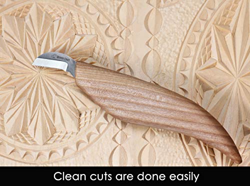 BeaverCraft Chip Carving Knife C6 1" Wood Carving Knife for Fine Chip Carving Wood and Stop Cuts Detail Chip Knife for Wood Carving Wood - WoodArtSupply