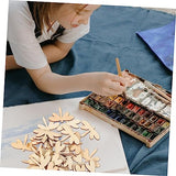 VILLCASE 60 Pcs Dragonfly Chips Wooden Circles Wooden Shapes for Crafts Dragonfly Wooden Ornaments Unfinished Wood Cutouts Unfinished Wooden Craft VILLCASE