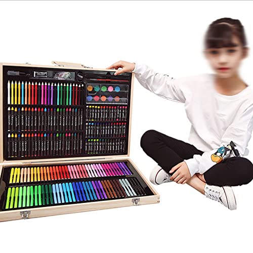 XARONF Art Supplies, 251-Pack Deluxe Wooden Art Set Crafts Drawing Painting Coloring Supplies Kit, Creative Gift Box for Adults Artist Beginners Kids - WoodArtSupply