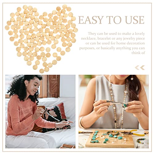 Exceart 300Pcs 10MM Unfinished Wooden Balls Craft Wood Beads DIY Beads Balls Without Hole for Jewelry Making Supplies EXCEART