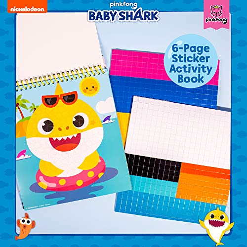 Baby Shark 3D Mosaic Stickers by Horizon Group USA, Decorate a Activity Book with Over 300 Foam Stickers, Create Your Own 3D Sticker Art, 3D Baby Shark