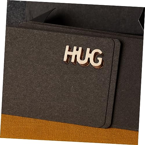 COOPHYA 100pcs DIY Wood Crafts Decorative Wood Hug DIY Wood Cutouts Wedding Table Confetti Wooden Table Scatter Unfinished Wood Crafts Wedding Favors COOPHYA