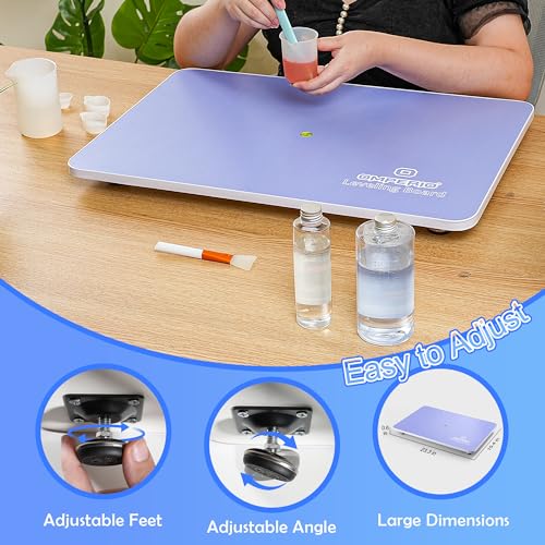 OMPERIO Resin Leveling Table for Epoxy Resin, 23.5'' x 15.5'' Adjustable Leveling Board for epoxy Resin, Self Leveling Table with a Tool kit for - WoodArtSupply