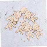 EXCEART 20pcs Gift Accessories Round Wood Chips Paper Cut Desk Topper Cutting Statuette Wooden Ornaments Unfinished Wood Chips Dining Table Decor EXCEART