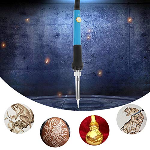 Wood Burning Kit, Pyrography Pen with Adjustable Temperature for Wood Leather Burning Carving Embossing Soldering with 27 Woodburning Points HEEPDD