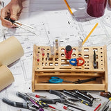 ESYTEOOT Bamboo Screwdriver Organizer Rack Tools Desktop Hand Tool Stand and Repair Tool Storage Holder ESYTEOOT
