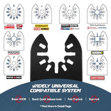 KELIN 78pcs Oscillating Tool Blade Kit with Japanese Long Teeth and Titanium Coated Saw Blades, High Efficient Multitool Blades for Metal Wood, KELIN