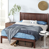 Zinus Adrian Rustic Wood Platform Bed with Headboard – No Box Spring Required, Queen Size Zinus