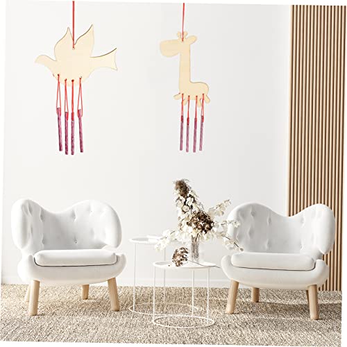 EXCEART 12pcs Decor Kits Ages Accessories Arts Homemade Unfinished Shaped Bell Gifts Garden Animals Indoor Blank Toys Wind Crafts Making Boys EXCEART