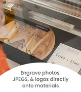 Glowforge Pro Laser Cutter - Create 12x Faster with Wood, Leather, Metal, and Stone. Ultimate Power and Cooling, with AI Prints up to 50 ft. Launch & Glowforge