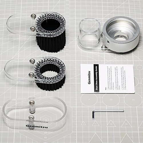 Genmitsu CNC ABS Dust Shoe for CNC Machines with a 52mm Diameter Motor, fits Most 300W-500W Spindle Motors, Hose Adapter Outer Diameter 38mm (1.5″), Genmitsu