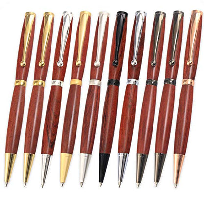 Legacy Woodturning, Fancy Pen Kit - Variety, 10 Pack, Includes 2 Gold, 2 Gun Metal, 1 each of Satin Gold, Satin Silver, Silver, Black Chrome, Chrome, - WoodArtSupply