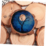 BESPORTBLE 12pcs Bark Coasters Wood Coasters with Bark Succulent Pot Holder Wood Disc Coasters Unfinished Wood Slices Table Cup Base Cork Base Under BESPORTBLE
