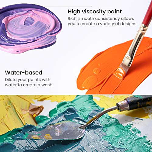 ARTEZA Acrylic Paint, A609 Phthalo Green, 16.9 fl oz, 500ml Jar, Opaque, Quick-Drying, Acrylic Paints for Painting on Canvas, Paper, Wood ARTEZA