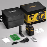 Laser Level, IKOVWUK 3x360° Cross Line for Construction and Picture Hanging, 12 Green Lasers with Self-leveling, 65 ft Vertical & Horizontal Line, IKOVWUK