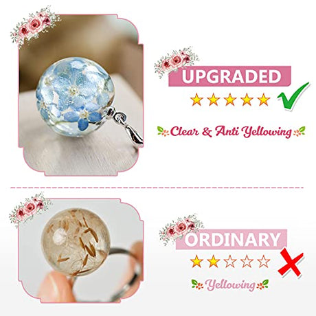 YIEHO 300g UV Resin Clear,Hard,Upgraded Crystal Clear Epoxy Resin Up Premixed UV Cure Resin for Craft Jewelry Making YIEHO