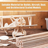 Wood Strips Balsa Square Wooden Dowels 1/4 Inch Square Dowel Rods 12 Inch Long Hardwood Square Dowel Unfinished Wood Sticks Wooden Dowel Sticks Timtin