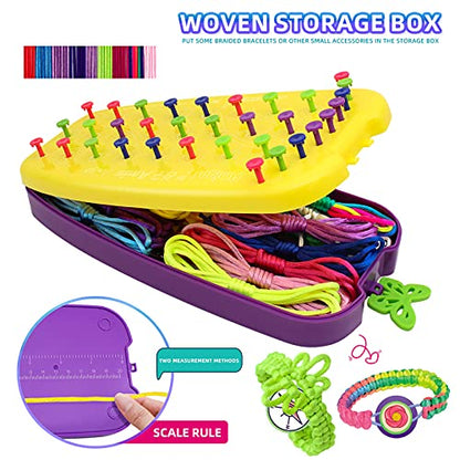 Friendship Bracelet Making Kit Toys, Ages 7 8 9 10 11 12 Year Old Girls Gifts Ideas, Birthday Present for Teen Girl, Arts and Crafts String Maker - WoodArtSupply