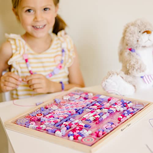 Melissa & Doug Created by Me! Sparkle & Shimmer Beads Wooden Bead Kit, 340+ Beads for Jewelry-Making Melissa & Doug