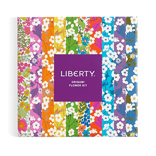 Galison Liberty Classic Floral – Origami Flower Kit Featuring Classic Japanese Design Inspired Mitsi Prints with 75 Sheets and Instructions for Galison