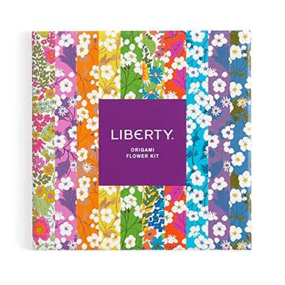 Galison Liberty Classic Floral – Origami Flower Kit Featuring Classic Japanese Design Inspired Mitsi Prints with 75 Sheets and Instructions for - WoodArtSupply