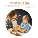 NOLITOY 100 Pcs Wooden Solid Fish Wooden Fish Cutouts Unfinished Wooden Chips Fish Unfinished Wood Decked Pendants Ocean Decor DIY Graffiti Wooden NOLITOY
