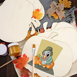 Large Size Wooden Pumpkin Cutout Unfinished Wood Craft Cutout Blank Pumpkin Shape Cutout for Halloween Thanksgiving Party DIY Decoration, 11 x x10 WILLBOND