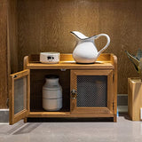 COLLECTIVE HOME - Storage Cabinet, Mini Countertop Cabinet, Wood Organizer for Kitchen Living Room Bedroom Bathroom Office with Magnetic Door, 14.5 x COLLECTIVE HOME