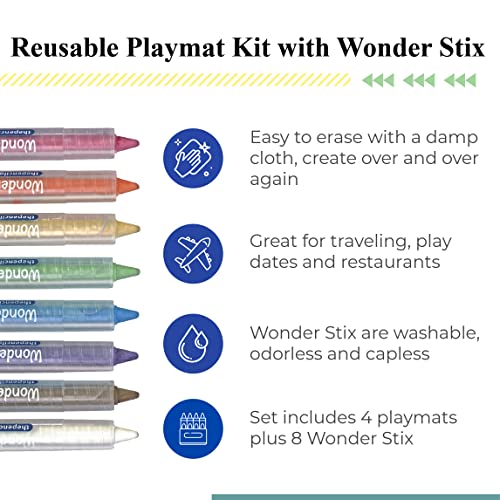 The Pencil Grip Create Everyday Black Board Playmat Kit with 8 Wonder Stix (TPG648) The Pencil Grip