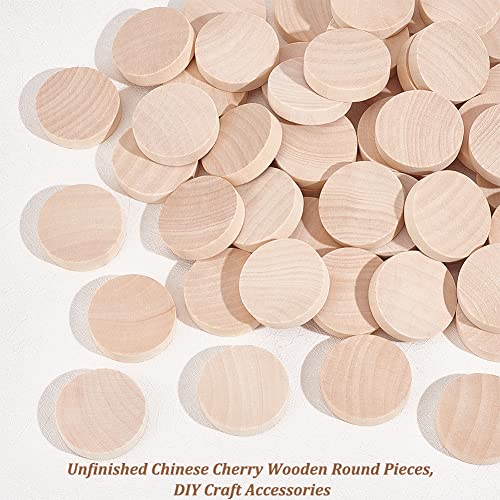 OLYCRAFT 50Pcs Unfinished Natural Wood Slices Burlywood Wooden Round Pieces 1.5 inch Blank Natural Wood Circle Cutouts Wood Blank Circles for DIY OLYCRAFT