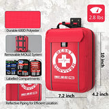 Comprehensive First Aid Kits -Labeled Compartments Trauma Kits, Compact Emergency Kits for Car, Boats, Camping, Hurricanes and Outdoor Emergencies, Besst Survivor