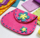 Flying Childhood Felt Craft Kits for Girls Christmas Gift Sewing Own Purses Arts and Crafts for Kids Ages 5 6 7 8 DIY Projects for Beginners Toddlers Flying Childhood