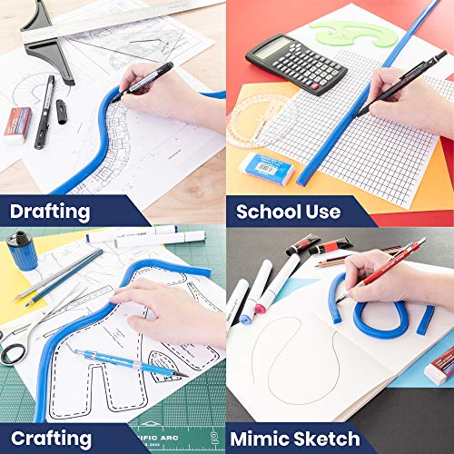 Pacific Arc Flexible Curve 24" with Inking Edge, for Drawing, Pattern Making, Engineering, Stencil Making Pacific Arc