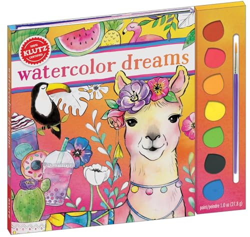 Klutz Watercolor Dreams Craft Kit, 11 Piece Set, Multicolor - WoodArtSupply