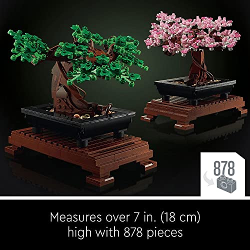 LEGO Icons Bonsai Tree Building Set 10281 - Featuring Cherry Blossom Flowers, DIY Plant Model for Adults, Creative Gift for Home Décor and Office - WoodArtSupply