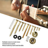 Electric Guitar Screw Kit Multiple Sizes Guitar Metal Repairing Tool Kit with Screws Washers and Springs Repair Fasteners(gold) Walfront