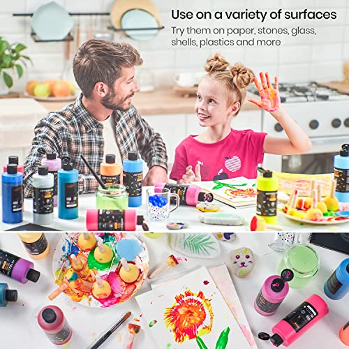 Arteza Kids Tempera Paint, Set of 16 Colors, 13.5 fl oz, Nontoxic Poster Paint, Art Supplies for Finger Painting, School Projects, and Crafting Arteza Kids