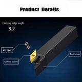 2pcs 1/2" Indexable Metal Lather Turning Tool Holder Boring Bars with VCMT110304/VCMT32.51 Carbide Turning Inserts,VCMT Insert Mutilayer Coated CNC Hunricho