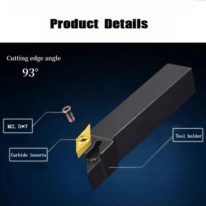 2pcs 1/2" Indexable Metal Lather Turning Tool Holder Boring Bars with VCMT110304/VCMT32.51 Carbide Turning Inserts,VCMT Insert Mutilayer Coated CNC