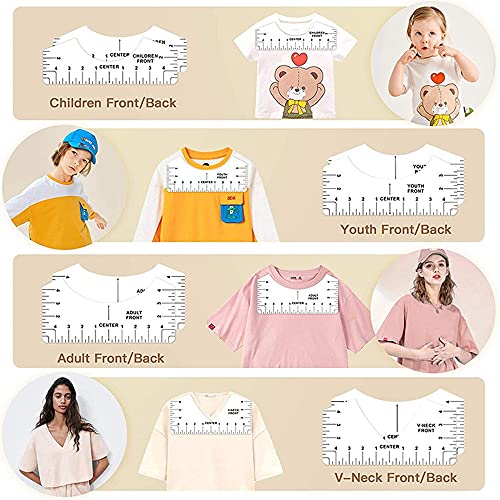 Tshirt Ruler Teflon Sheets Heat Tape,3 Teflon Sheets for Heat Press,8 Tshirt Ruler Guide for Vinyl Alignment,1 Heat Resistant Tape CFTfabMS