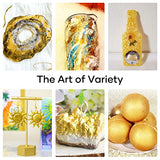 HTVRONT Gold Mica Powder for Epoxy Resin - 1.76 oz/50g Mica Pigment Powder, Natural Mica Powder for Soap Making, Resin, Candle Making, Bath Bomb, HTVRONT