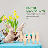 Kisangel 80pcs Unfinished Wood Crafts Wood Tree Figures and Mushroom DIY Craft for Arts and Crafts Projects Kisangel