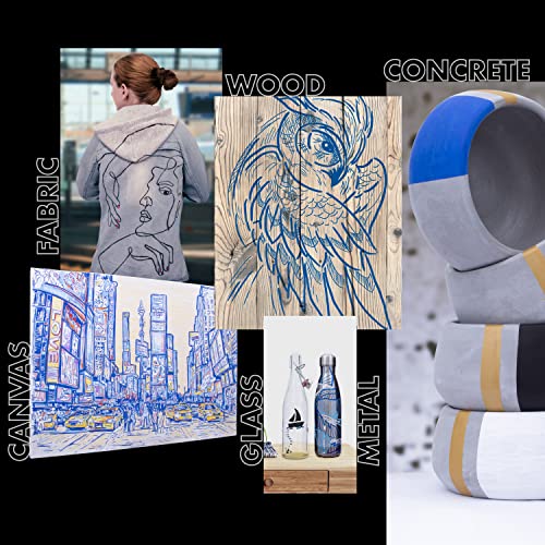 Marabu YONO Metallic Paint Markers - Unleash Your Inner Artist - Transform Any Surface With These 4 Acrylic Paint Markers for Canvas, Rocks, Mugs, Marabu