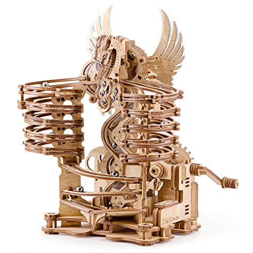 iDventure DIY Wooden Marble Run Dragon - 3D Mechanical Puzzle Kit for Adults & Teens - WoodArtSupply